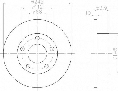 HELLA PAGID 8dd355105911 -  Тормозной диск